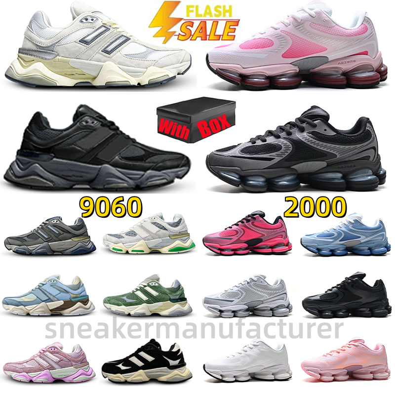Designer Shoes Trainers 9060 Running Shoes 2000 Men Women Casual Shoes Hiking Breathable Triple Black Sea Salt White Silver Black Rose Pink Outdoor sneakers 36-45