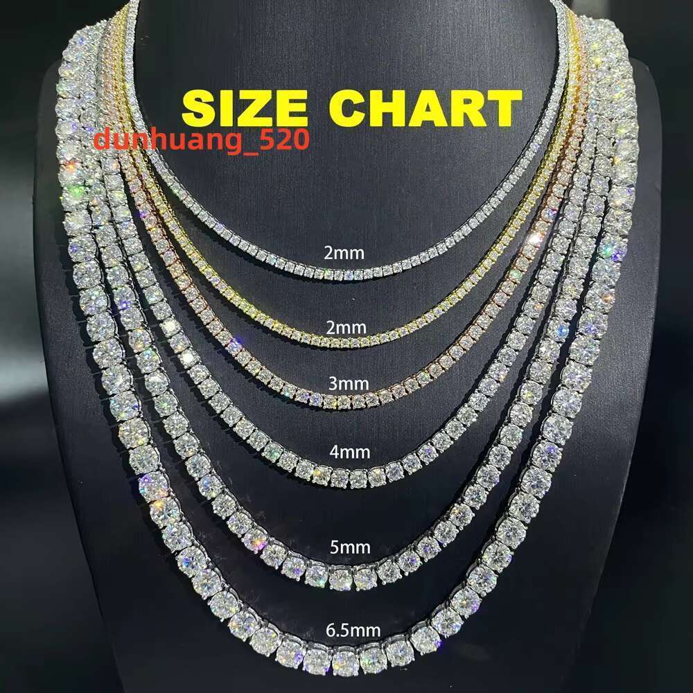 Custom 10K Gold Bracelet Iced Out 2Mm 3Mm 4Mm 5Mm Vs1 IGI GIA Certified Hpht/Cvd Lab Grown Dia Tennis Chain