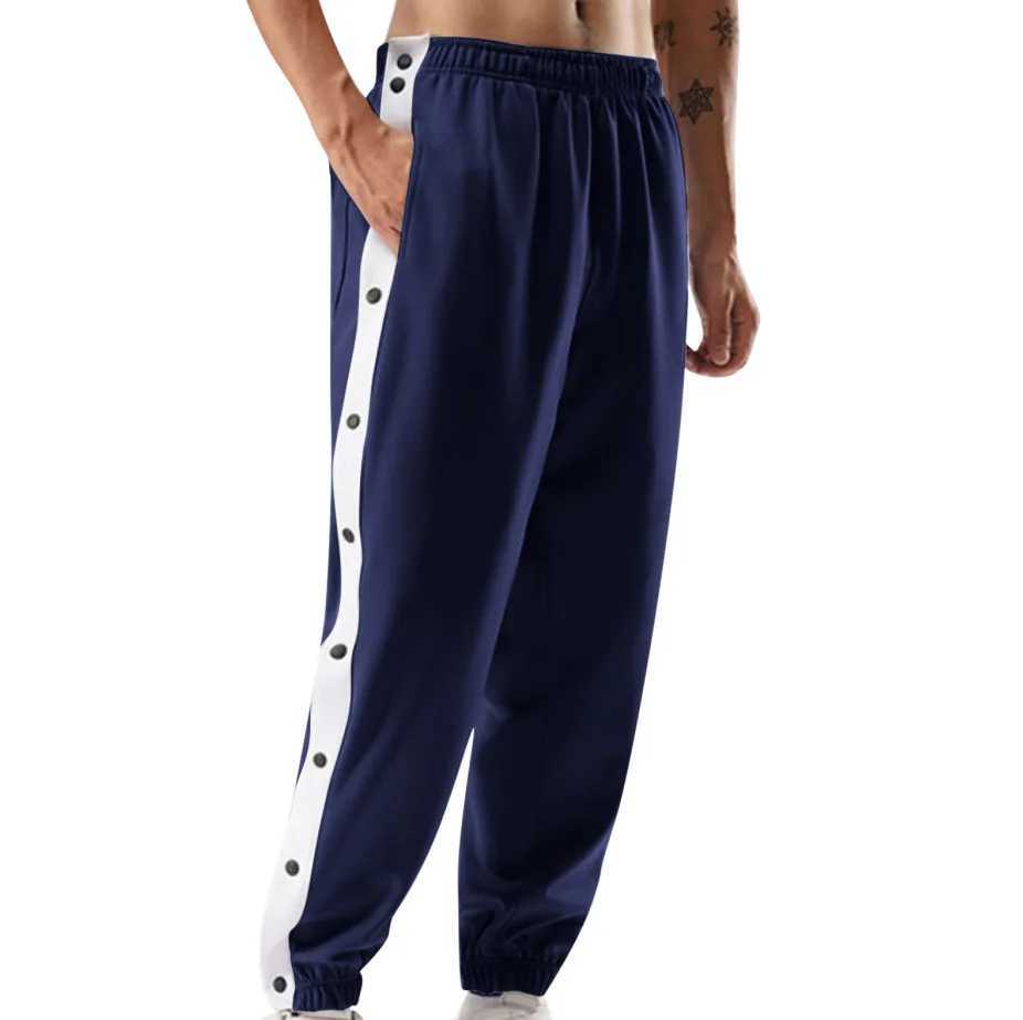 Mens sports pants fashionable sportswear brushed straight track pants casual and loose Trouser mesh fabric breathable and fast dryingXJ250410