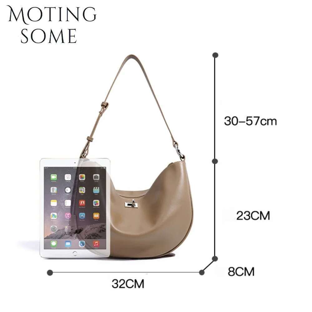 Motingsome 2025 New Designer Uy Hobos Bags Woman High Quality Natural Cow Genuine Leather Handbag Fashion Underarm Purses