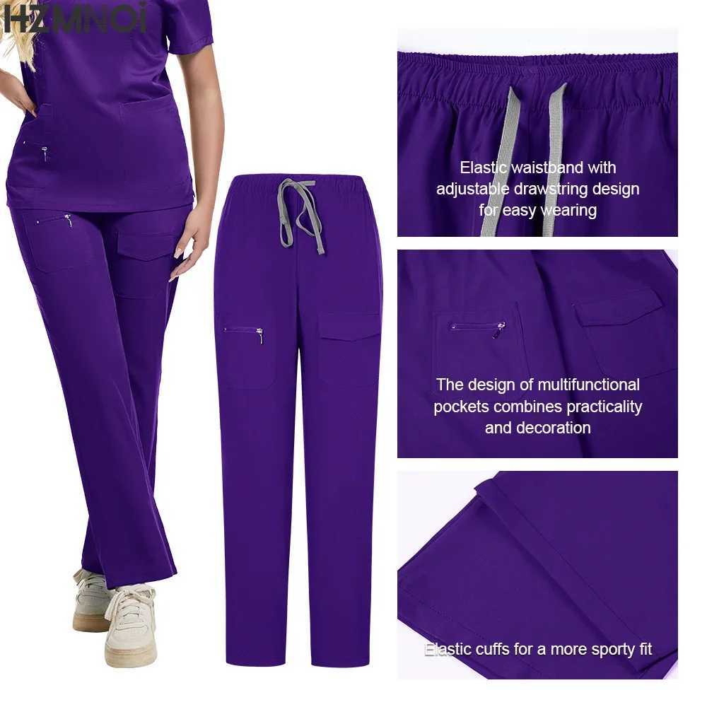 Multi color medical uniform female hospital surgical nurse Scrubs set nurse accessories dental clinic beauty Sn soft work clothes X250410
