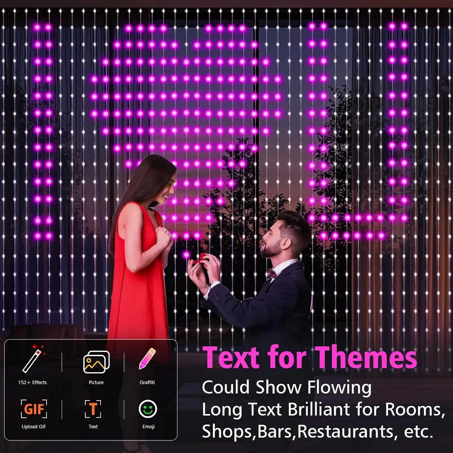 Christmas Smart Fairy Curtain String Light Bluetooth APP Control 400LEDs Christmas Lights DIY Picture Display Garland Party Wedding Decor Y251111