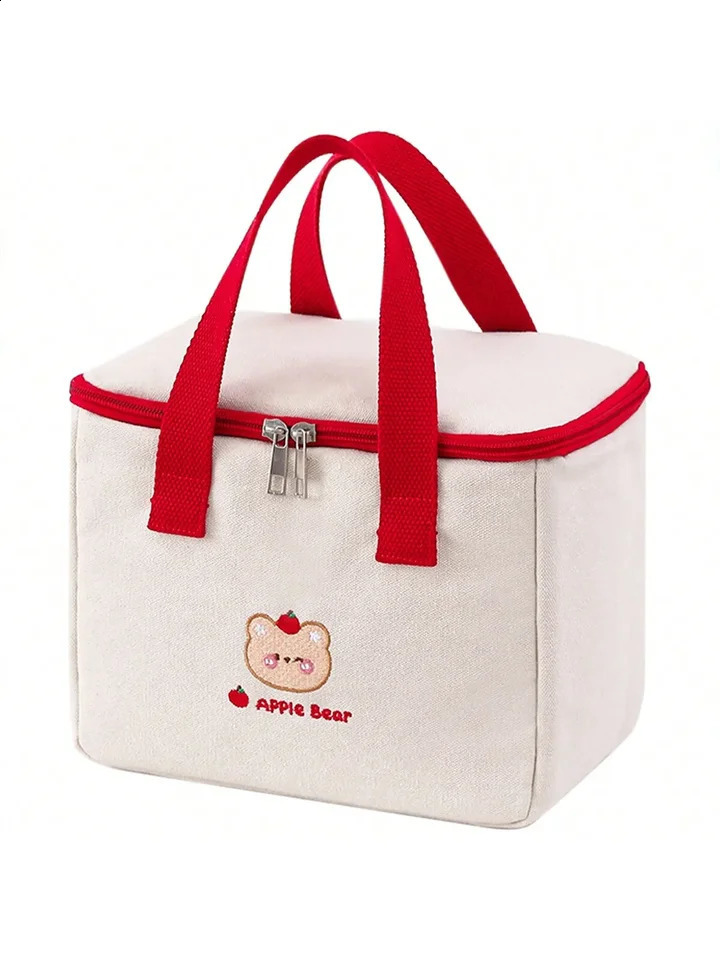 1 piece - Handheld insulated bag student brings their own lunch box office lunch bag thick handbag 250410