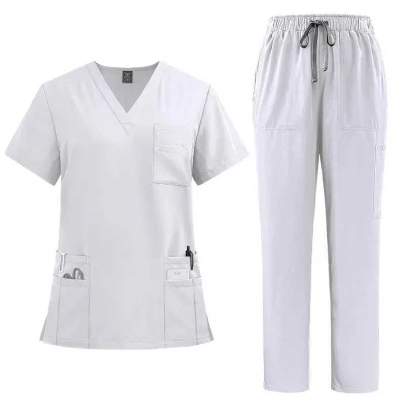 Classic Nurse Scrubber Set Mens Nurse Accessories Medical Uniforms Surgical Dentistry Clinical Tops Laboratory Work Clothes X250410
