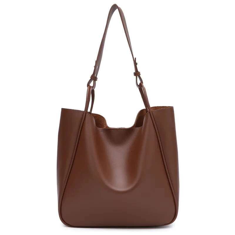 Tote For 2024 Trend Large Capacity Female Shoulder Bag High Quality Leather Simple Designer Woman Handbag