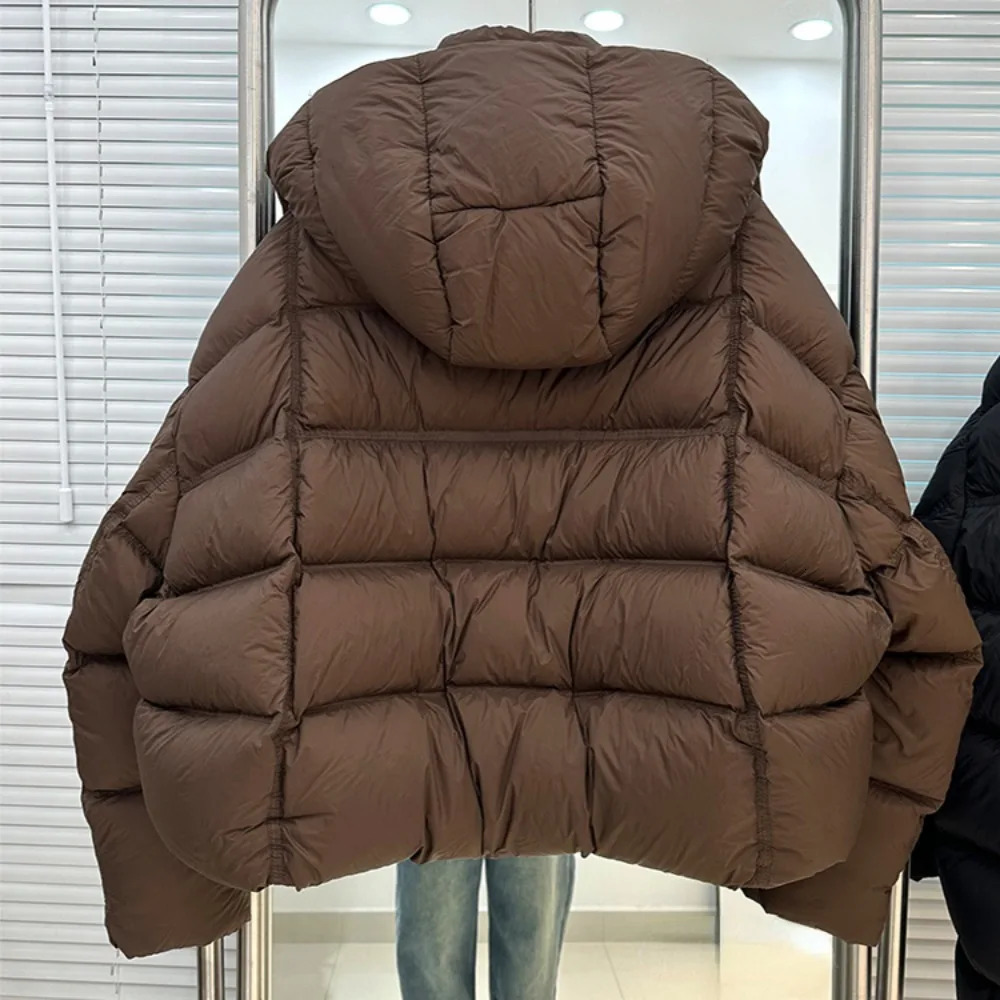Down Jacket Women Winter Parkas White Duck Down Coat Hooded Solid Female Thick Warm Short Puffer Jacket Windproof 251110