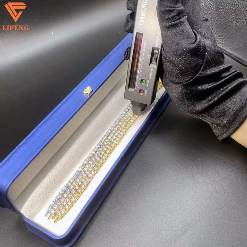 Hot Selling 4/5/6mm VVS Moissanite Tennis Bracelet Pass Diamond Tester 925 Silver Iced Out Fine Jewelry Bracelets for Gifts