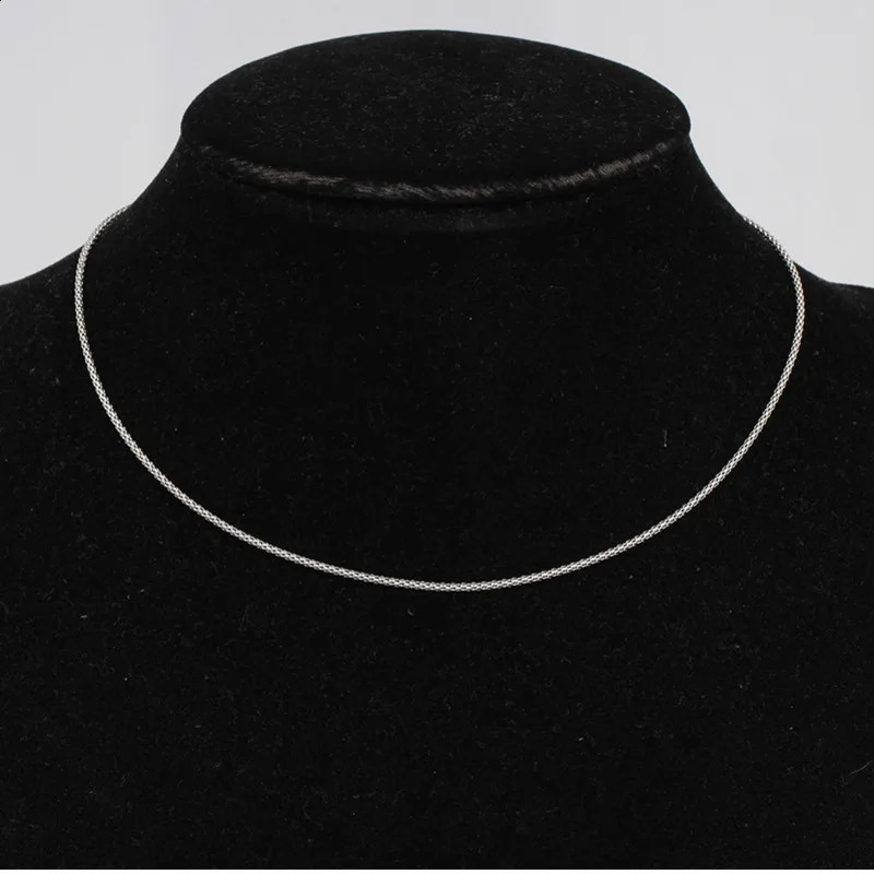 1.2mm thin 35cm-90cm genuine 925 sterling silver popcorn chain necklace for womens jewelry girl Coril Cori 14-32 inch Italian necklace 250408