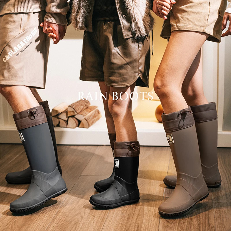 Children Rain Boots Kids Waterproof Rain Boots Boy Safety Non-slip Childrens Rain Shoes For Girls Water Shoes With Drawstring 250410