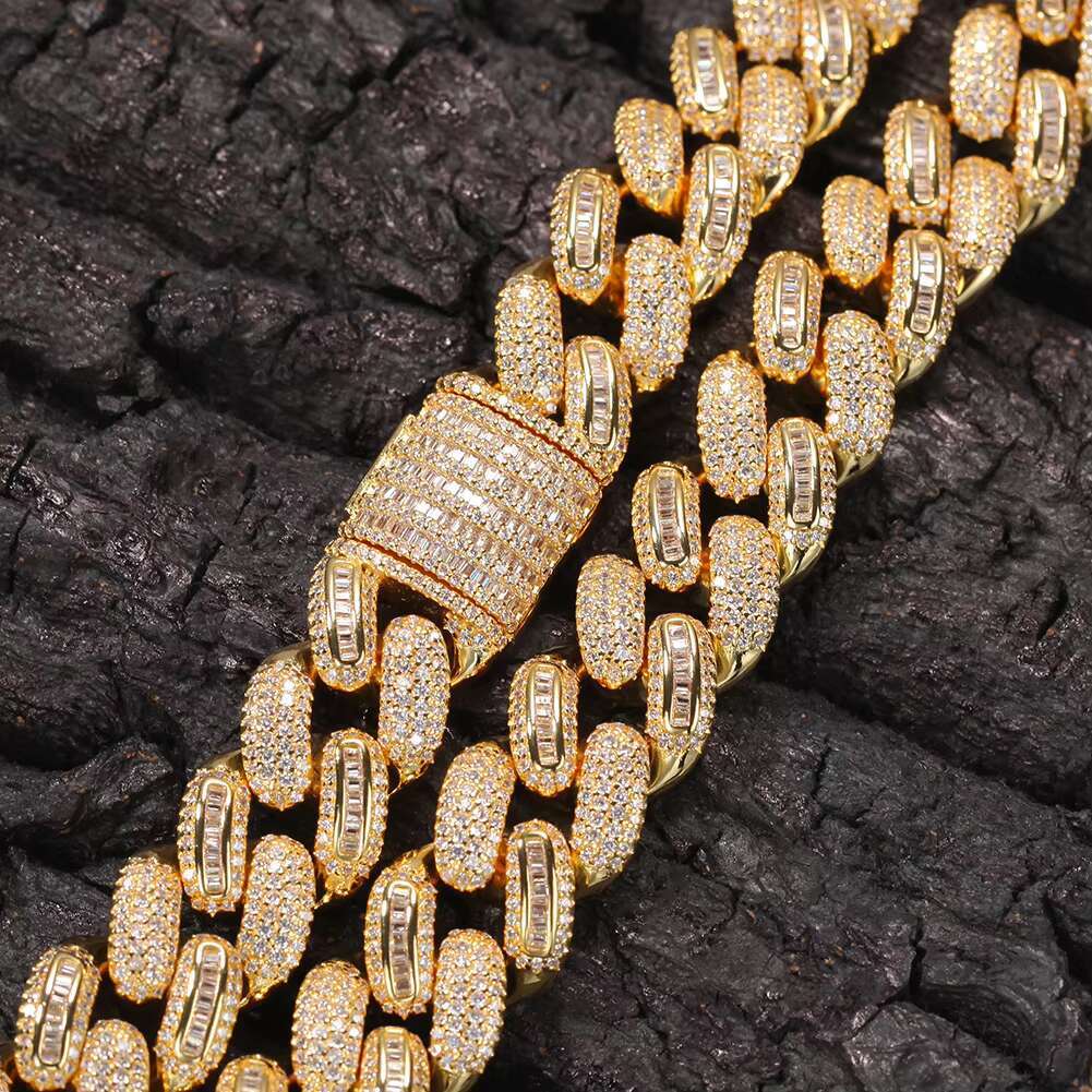 Fine Jewelry Diamond Hip Hop Men Moissanite 6mm 8mm 925 Silver Custom Cuban Link Chain Bracelet