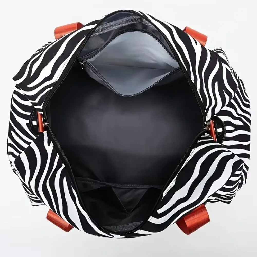 Portable Large Capacity Travel Duffle Bag with Animal Print Nylon Storage Bag Waterproof Luggage Handbag Women 251110