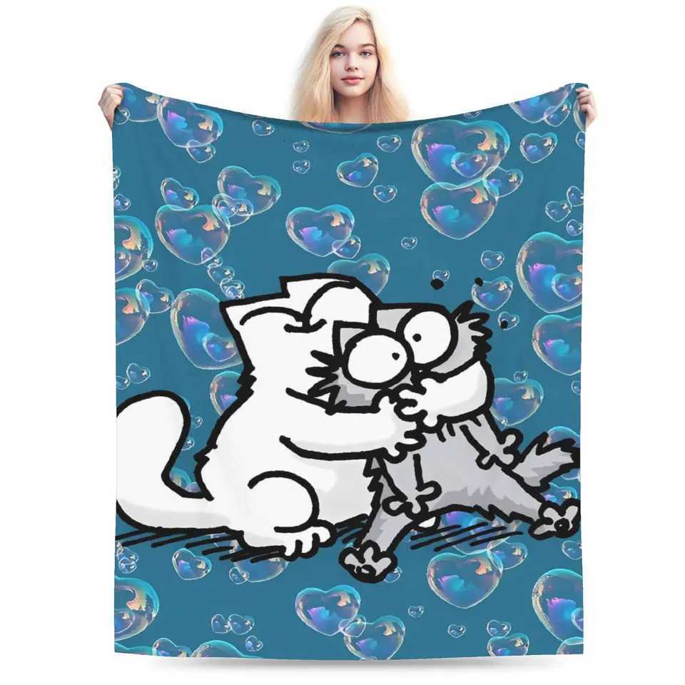 Blanket Simons Cat Blanket s Quty Warm Soft Bedding Throws Winter Children Couch Chair Sofa Bed Fluffy Bedspread C251111