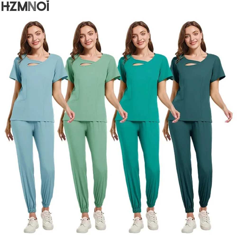 High Quty Medical Uniforms Women Scrubs Sets Nursing Accessories Hospital Beauty Sn Spa Work Clothes Suit Surgical Gowns X2504101