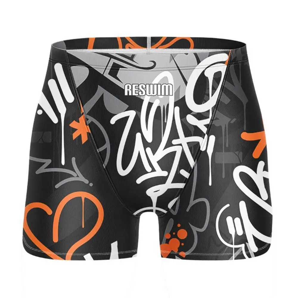 Summer Swimming Mainline Mens Swimming Jammer Surfing Shorts Endurance Sports Training Swimsuit Shorts Fitness Swimsuit Beach Tight ShortsW250410