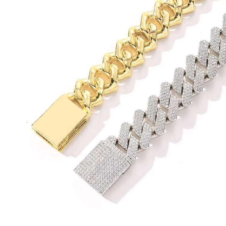 Wholesale Custom Jewelry 20 MM Iced Out Necklace Miami Moissanite Cuban k Chain
