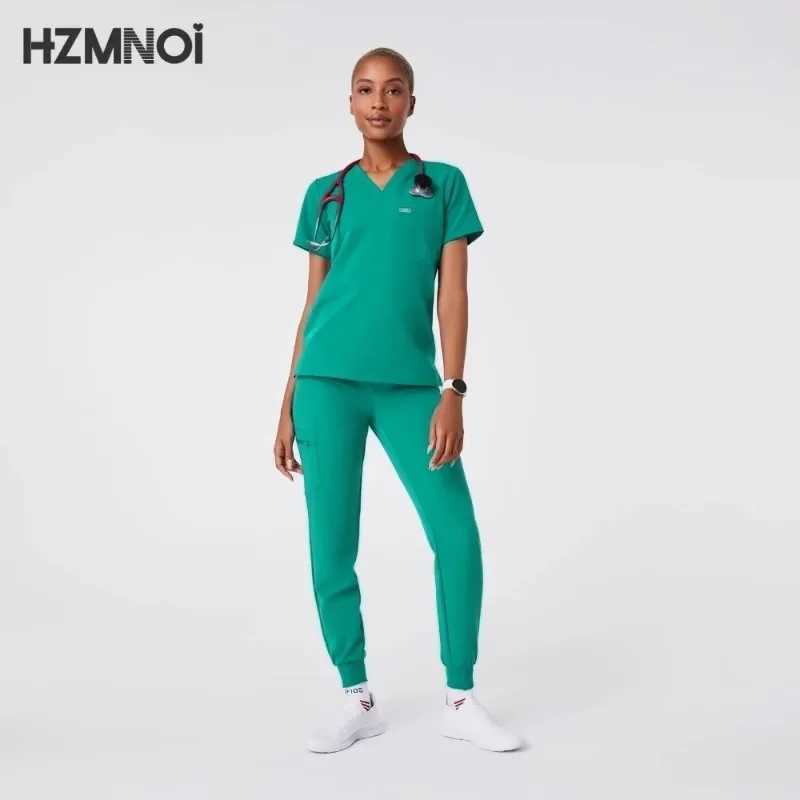 Hospital Surgical Clothes Medical Uniform Women Scrub Set Doctor Nurse Accessories Dental Clinic Scrub Set Beauty Sn Workwear X2504101