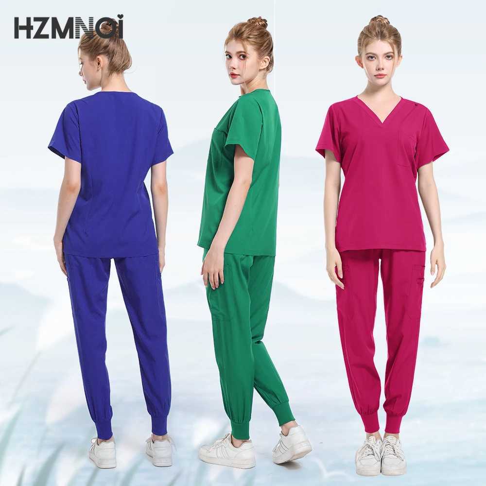 New Unisex Medical Uniforms for V-neck Nurse Scurbs Set Women Hospital Doctor Workwear Oral Dental Surgery Medical Uniforms X250410