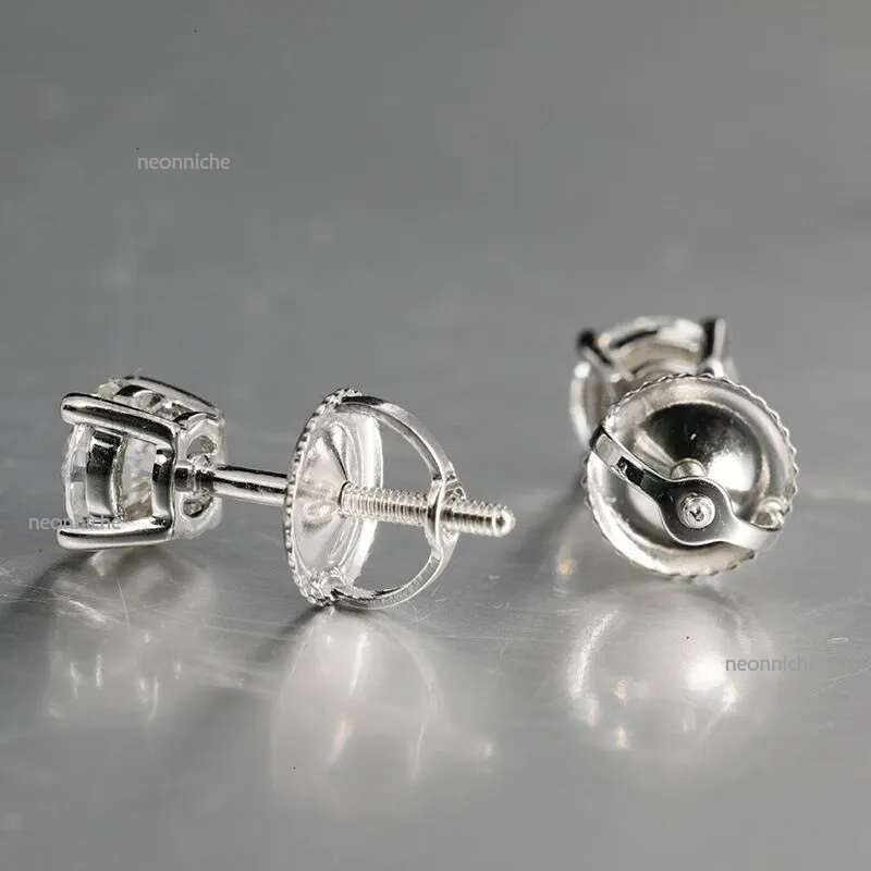 pass dia tester VVS1 moissanite designer for women men making of sterg sier stud earrings screw back earring jewelry woman valentines day gift