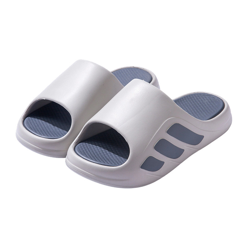 Fashion men's sports slippers summer wear 2025 new indoor home thick soles non-slip sandals for women couples striped slippers a variety of color