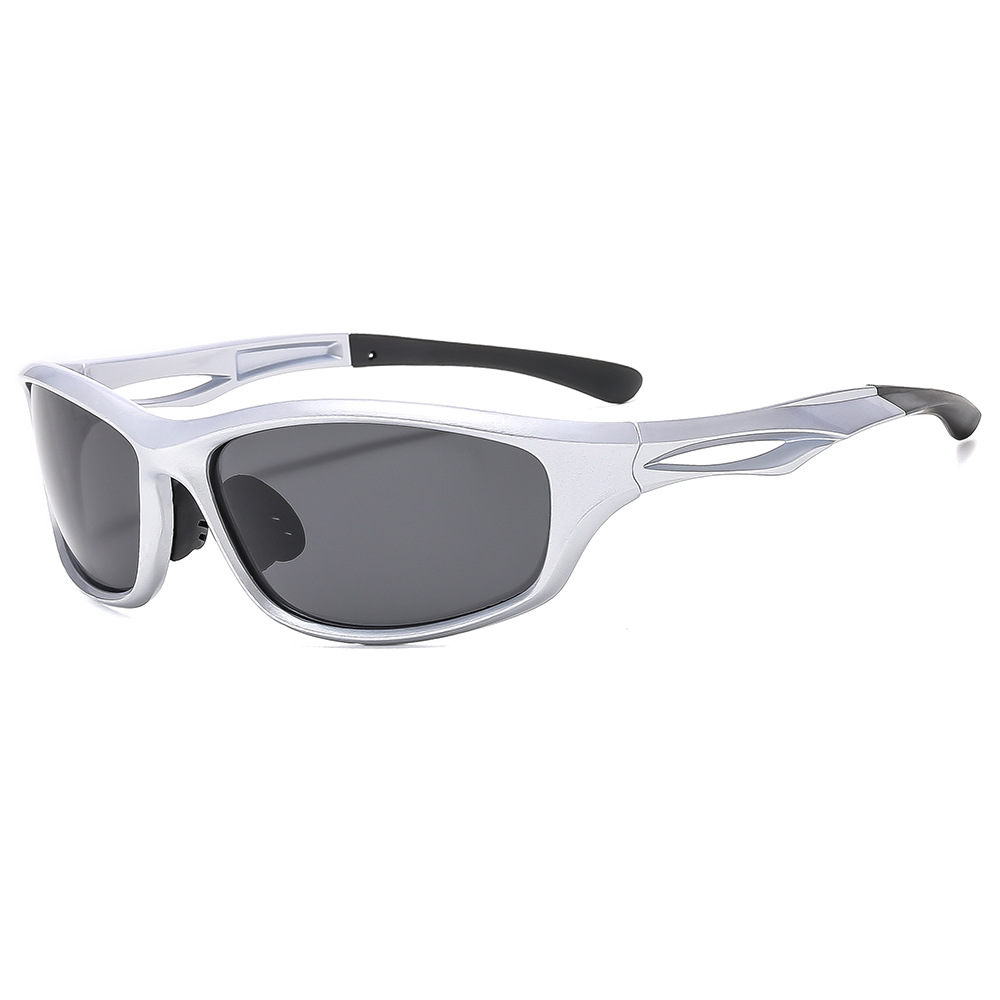 Cyberpunk UV400 Sunglasses Unisex - Futuristic Silver Sports Goggles for Cycling, Streetwear & Rave Parties (Men/Women)
