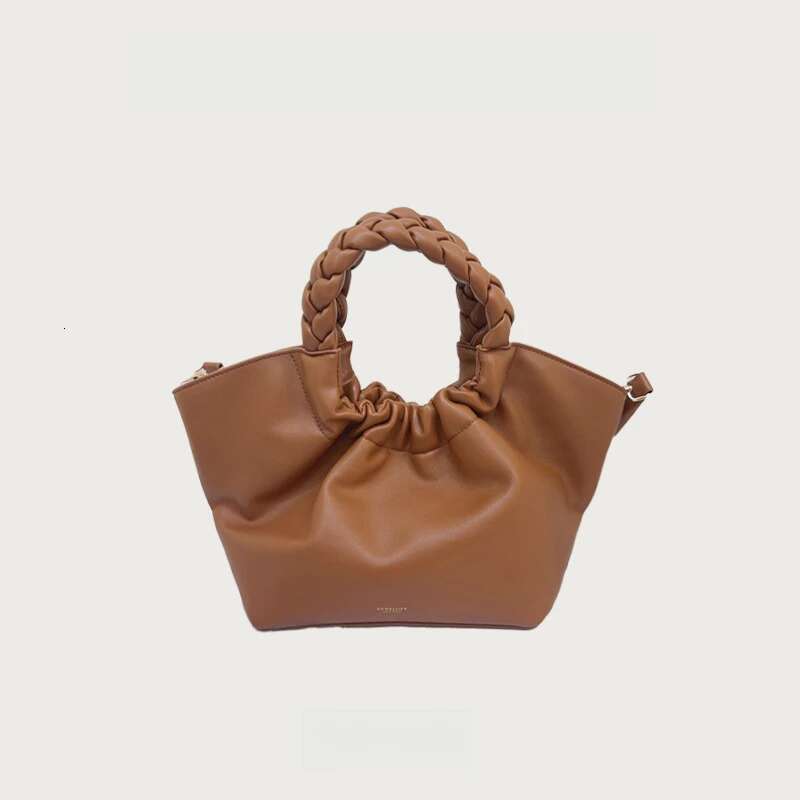 Women's Bags Niche British Retro Leather Woven Handbag, Commuting Cloud Bag, Casual Shoulder Bag