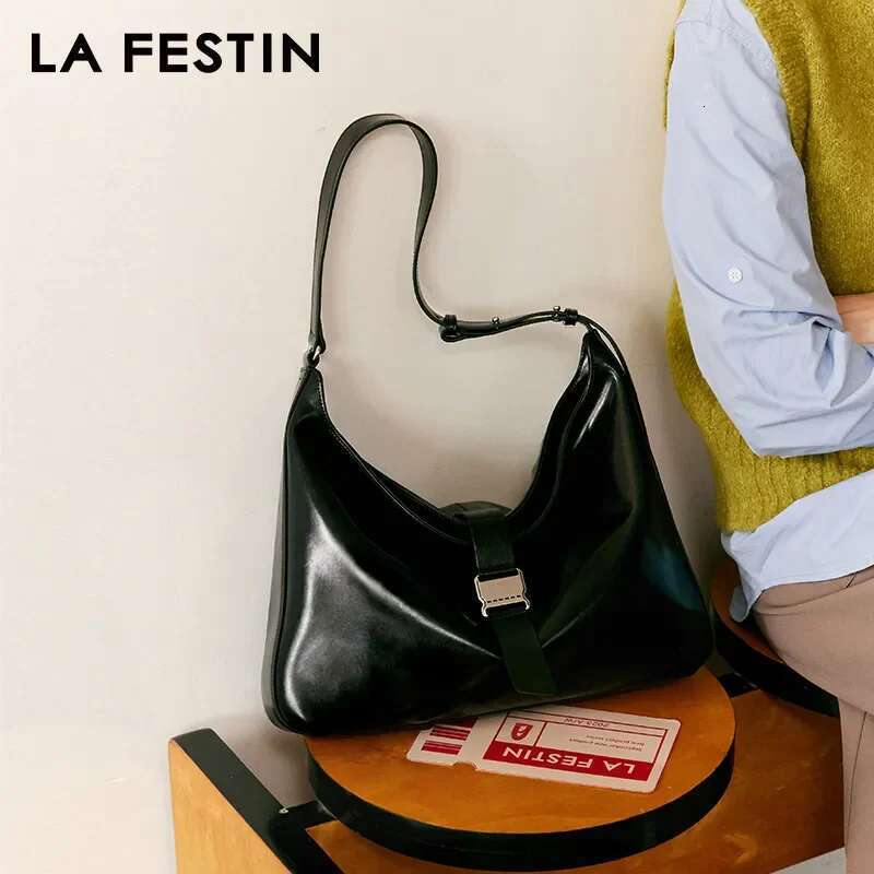 LA FESTIN Original New 2023 Tote For Women Large Crossbody Shoulder Y2k Ladies Leather Women's Bag Messenger Bag