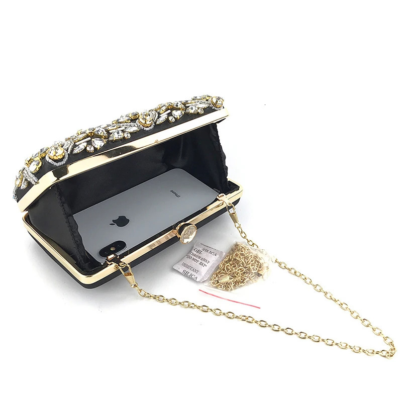 Diamond Rhinestone Clutch Bags Exquisite Female clutches Pearls Beaded Chain Handbags Wedding Purse Shouler Bag ZD1234 251106