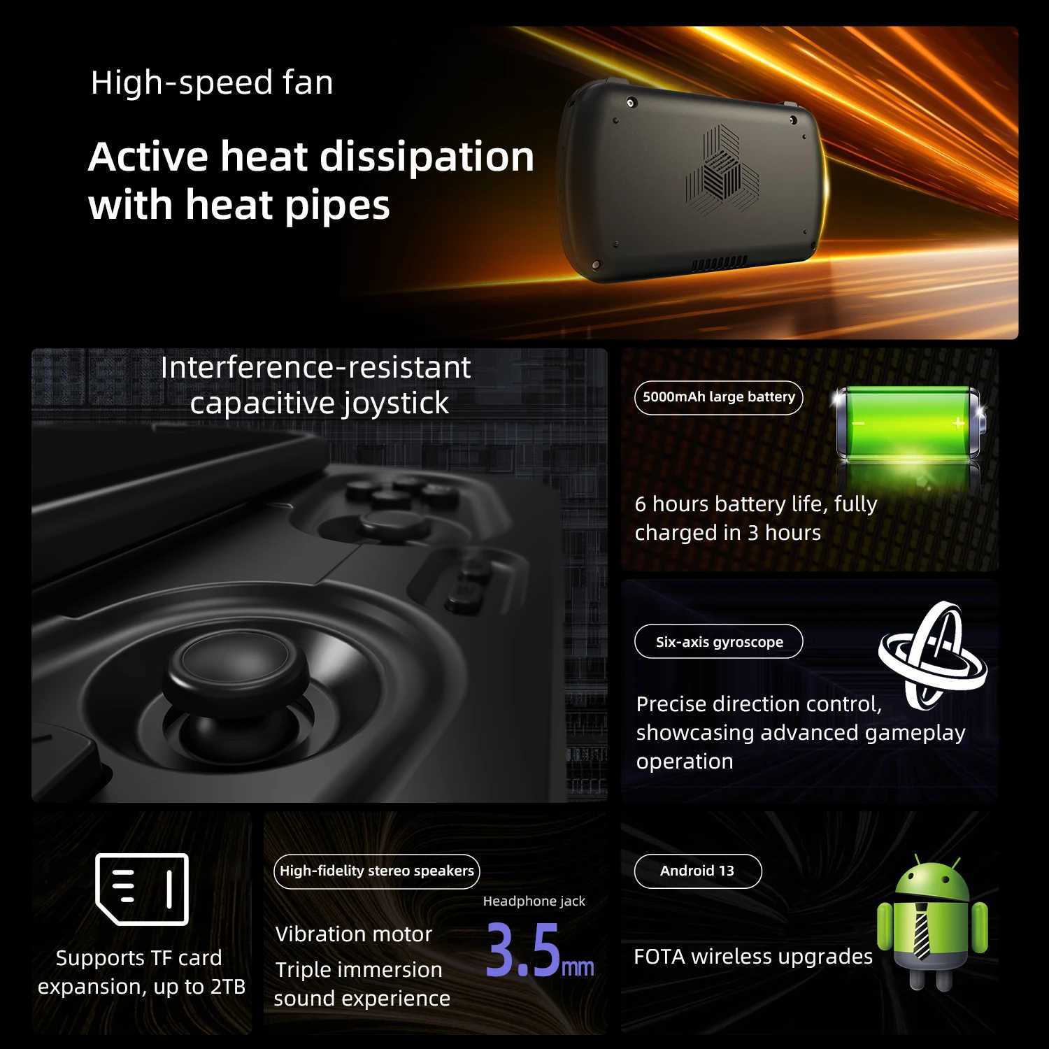 ANBERNIC RG Slide Handheld Game Player 47-inch LT In-Cell SCREEn Retro Game Console Unisoc T820 support AI WiFi M251111