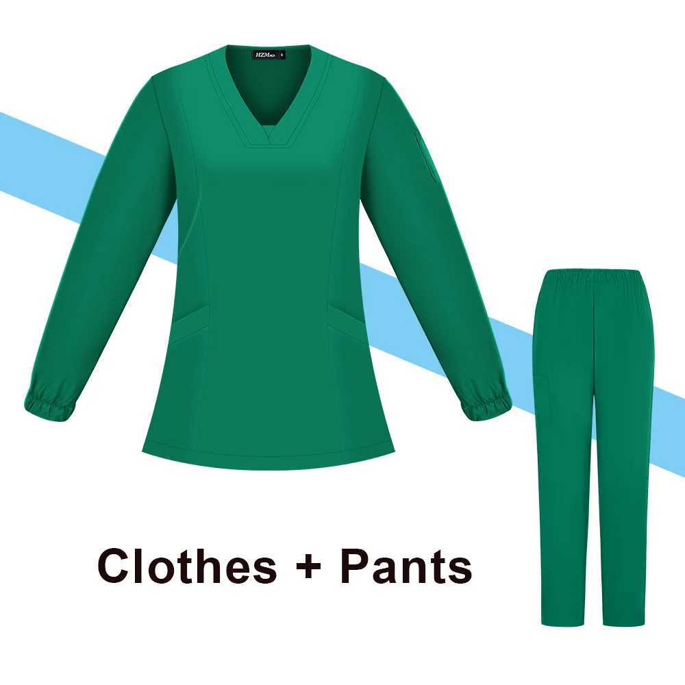 Surgical sleepwear womens frosted suit womens operating room medical uniform straight leg frosted top and pants X250410