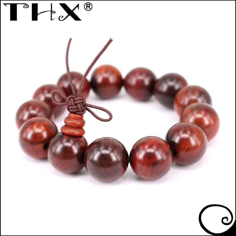 Accept 18mm red rosewood round bead bracelet