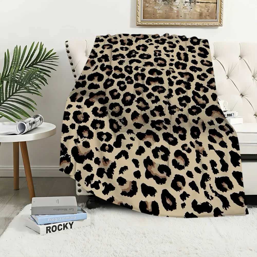 Blanket Flannel Warm Comfort Leopard Soft Plush Print Blanket For Sofa Living Room Office Bedroom Fashion Travel Gift C251111