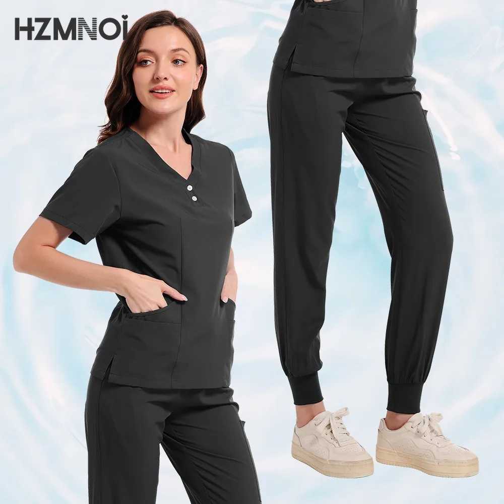 New Unisex Hospital Scrubs Sets Men Medical Uniforms Doctors Nurses Accessories Dental Clinic Sn Workwear Surgical Clothes X250410