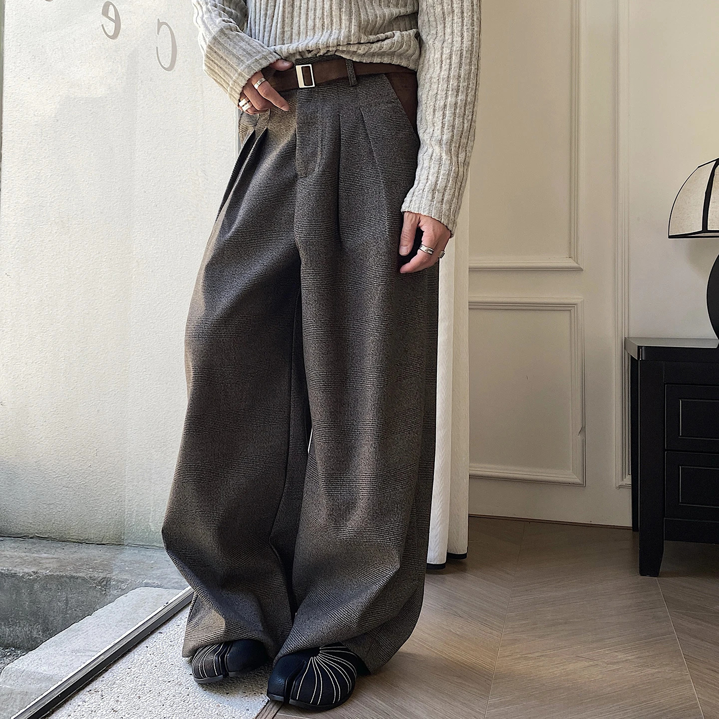 Summer Boken shoes for men breathable tabi black leather slippers personality niche split toe n Mueller 251111