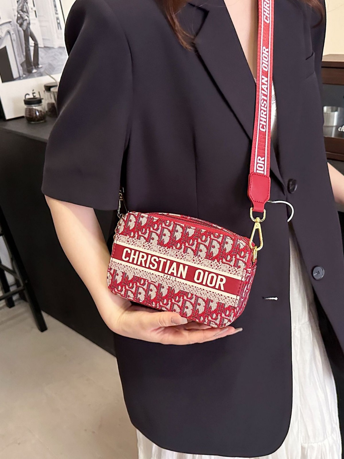 New style printed letter genuine leather lightweight wallet for women long purse multi-card slot high-end bag