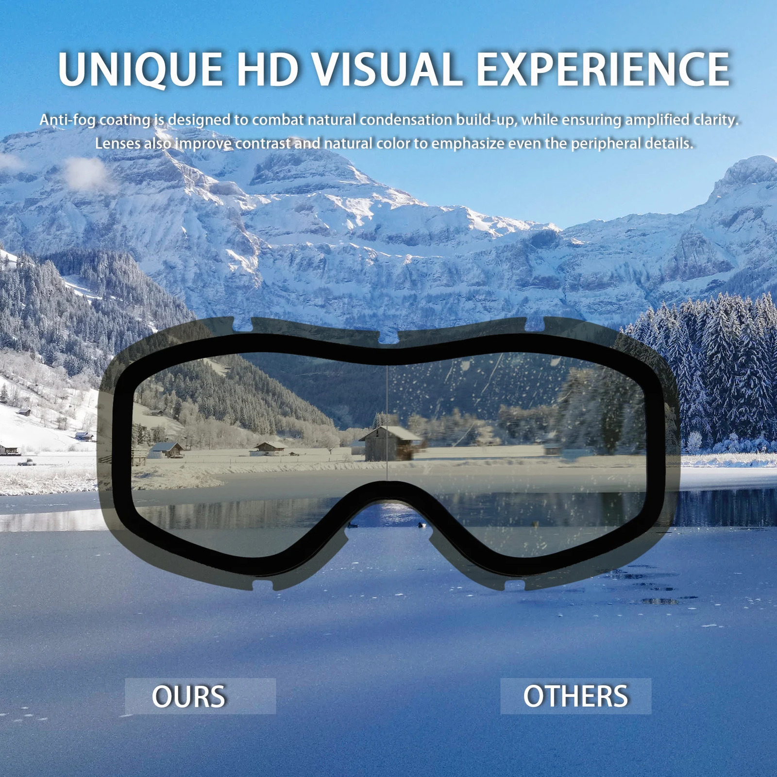 Kids Ski Goggles for Age 3-10 Anti-fog UV400 Snow Eyewear Outdoor Sports Winter Snowboard Children Skiing Glasses 4302 251107