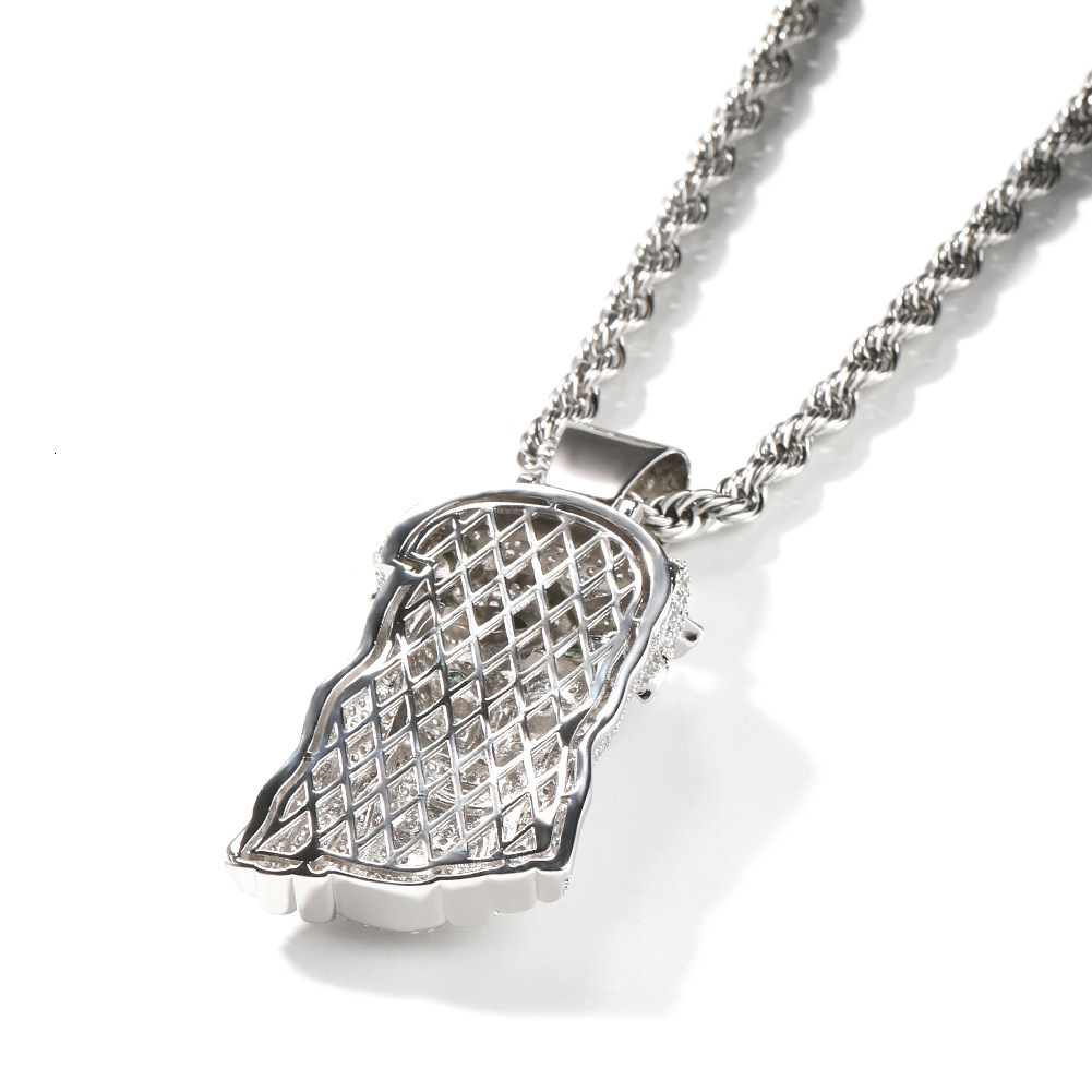 Classic Clover Crown Portrait Pendant Cool and Versatile Hip Hop 925 silver VVS Moissanite chain High End Long Necklace