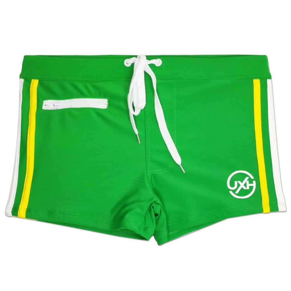Sexy swimsuit beach quick dry mens swimsuit zip pocket swimsuit short square leg swimsuit short boardW250410