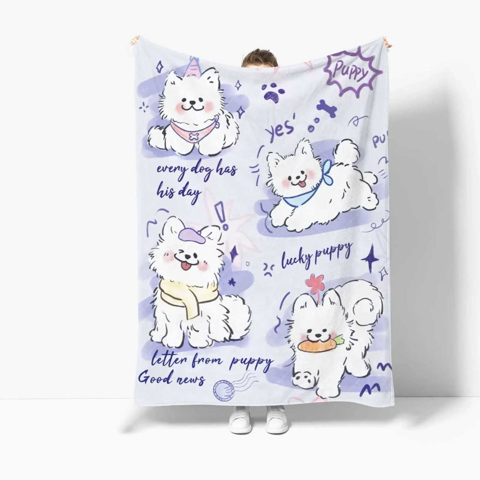 Dog Blanket Soft Comfortable And Cute Blanket Cartoon Sofa Bed Plush Pet Blanket Office Bedroom Travel Gift C251111