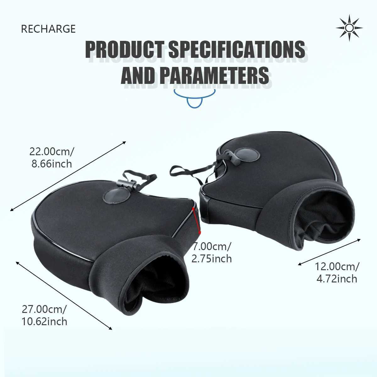 Motorcycle Handlebar Muffs Waterproof Windproof Winter Warmer Handlebar Gloves Motor Scooter Electric Vehicles Motorbike Gloves S25118