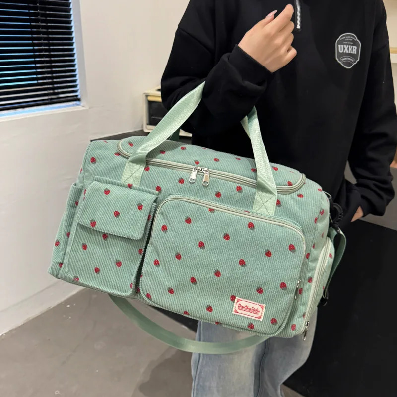 Sport Gym Bag Outdoor Strawberry Travel Bag Large Capacity Separate Space for Shoes Pouch Fitness Backpack Foldable Business Bag 251110