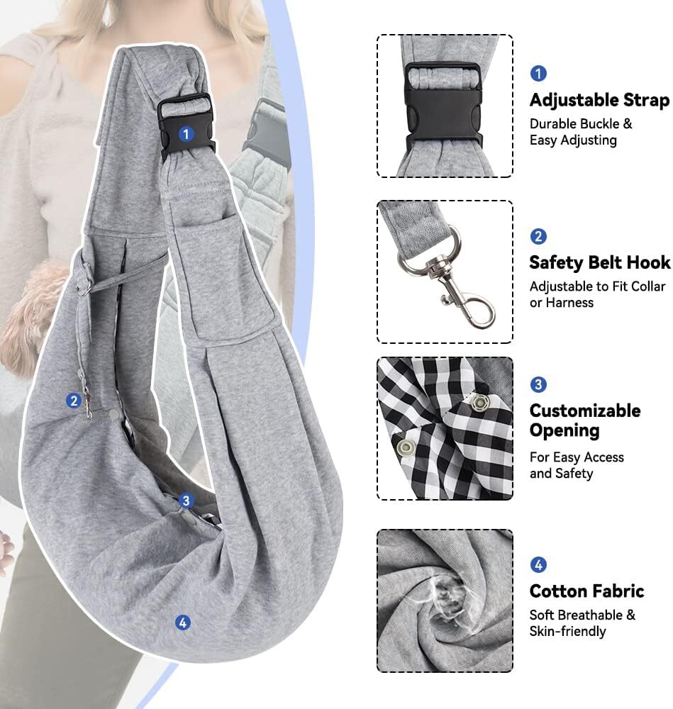 dog strap strap adjustable strap dog strap suitable for small dogs pet cats dog strap wallet with front zipper pocket safety belt machine washable sta