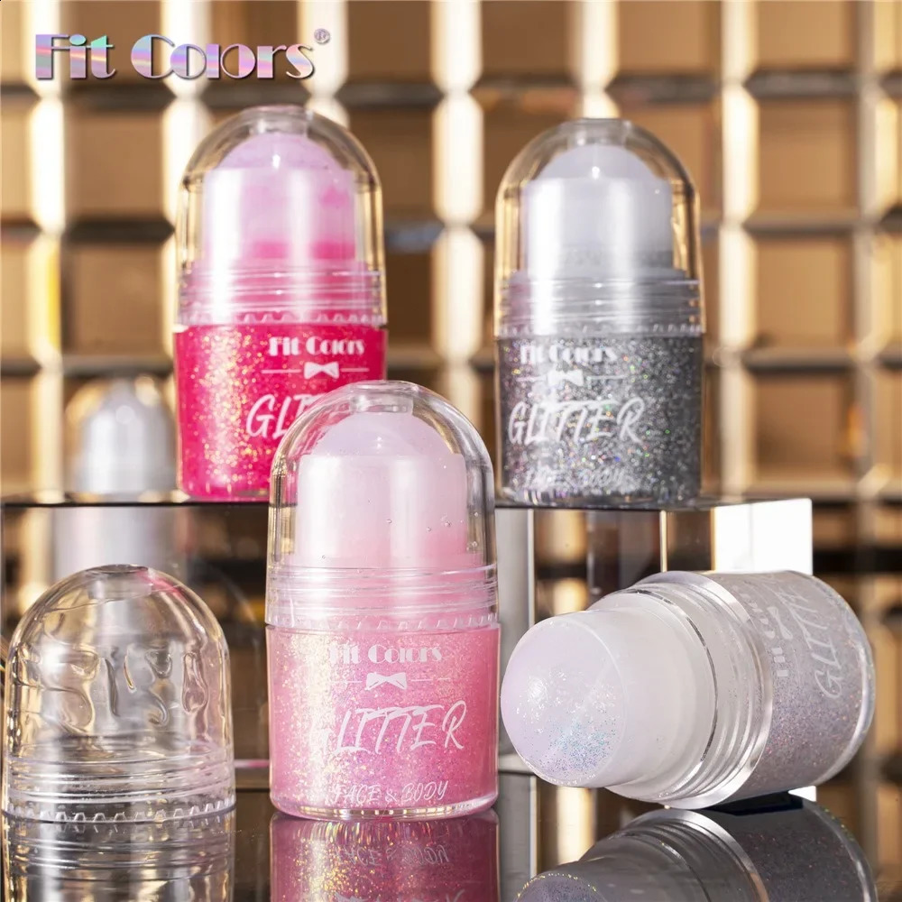 Rolling Sequins Glitter Gel Face Body Painting Shine Liquid Green White Pearl Gloss Eye Shadow Brighten Stage Makeup Decoration 250410