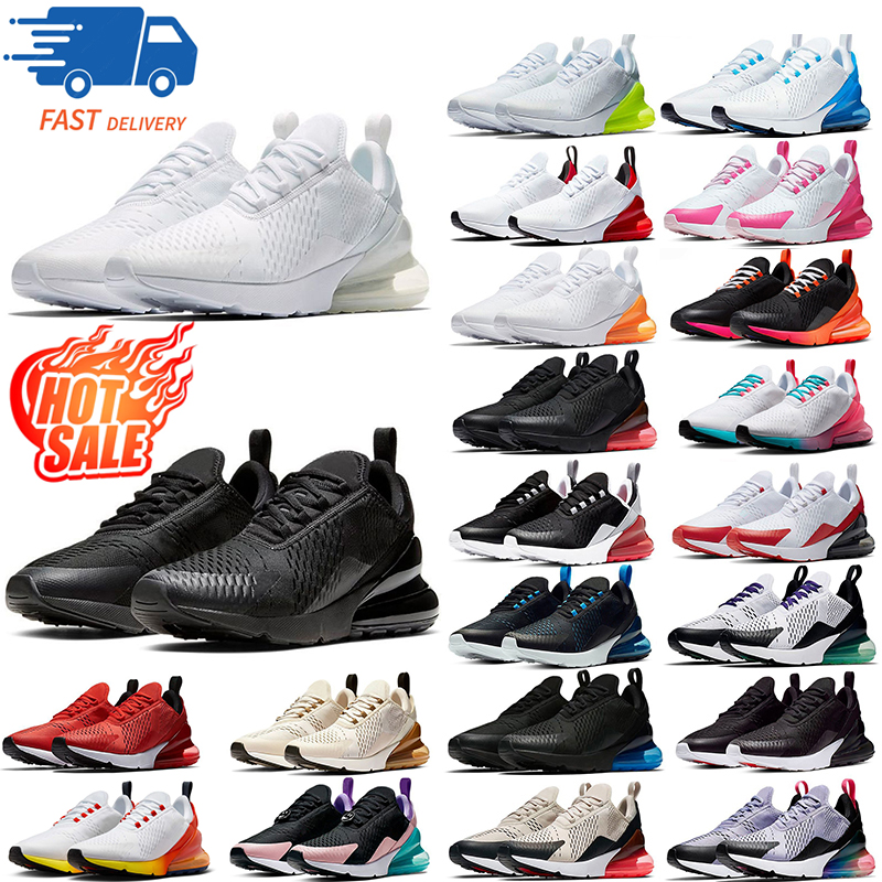 270s Designer Running Shoes Men Women 270 Triple Black White Grey University Red Casual Shoes Trainers 36-45
