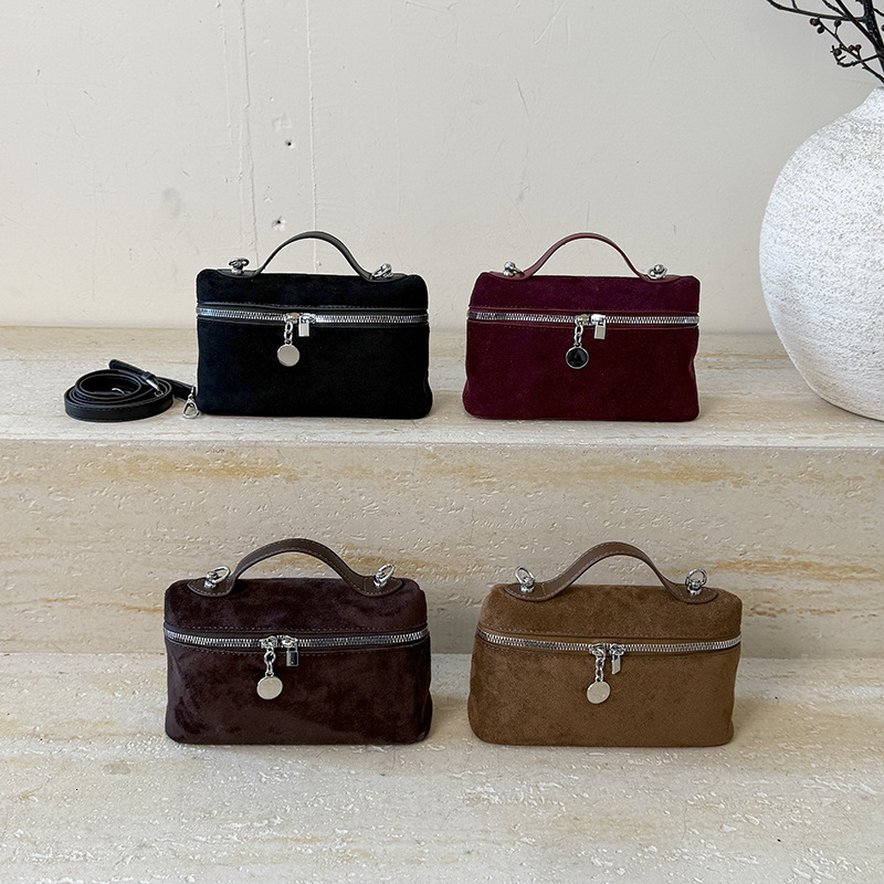 Luxury Brand Designer Bag Light Luxury Small Square Bag High-Quality Suede Box Bag Ins Versatile Commuting Patchwork Single Shoulder Crossbody Bag