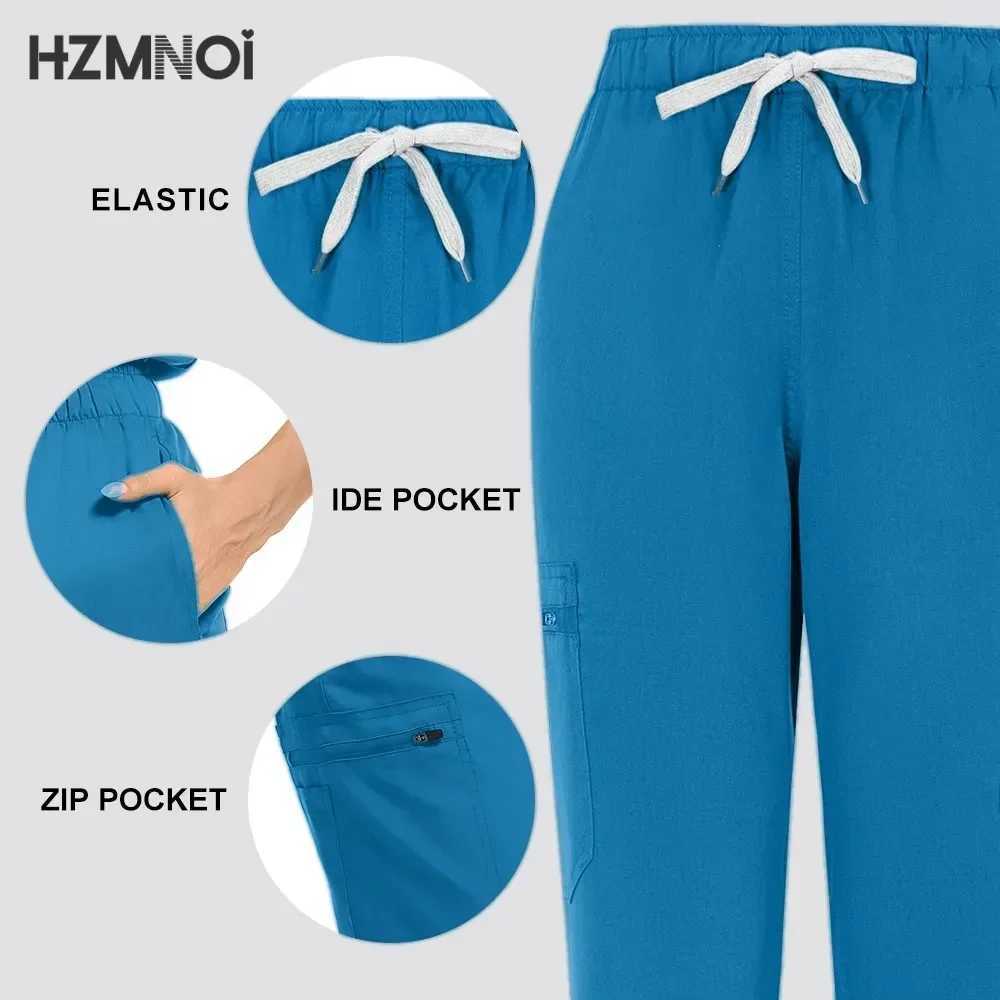 Unisex Medical Uniforms Men Women Nurse Accessories Beauty Come Nurse Scrubs Sets Doctor Dentist Workwear Clinical Tops Pants X2505281