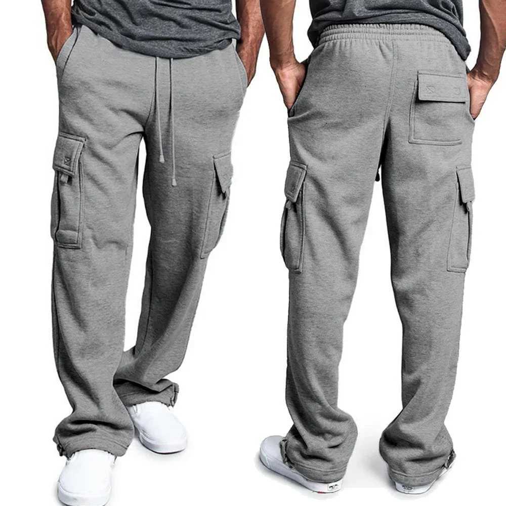 Mens loose oversized straight pair sports pants an ideal choice for sports and streetwear with drawstring pants with multiple pocketsXJ250410