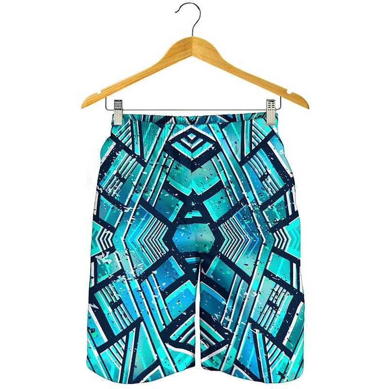 Retro tribal Aztec graphic beach shorts mens 3D printed swim trunks summer quick drying shorts loose board shortsW250410