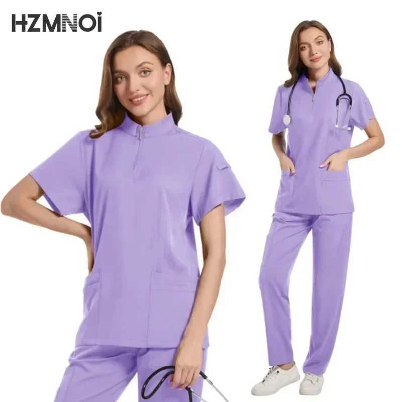 Fashion Clinical Surgical Uniforms Medical Scrubs Uniforms Sets Women Hospital Working Clothes Nurse Accessories Dental Workwear X250410