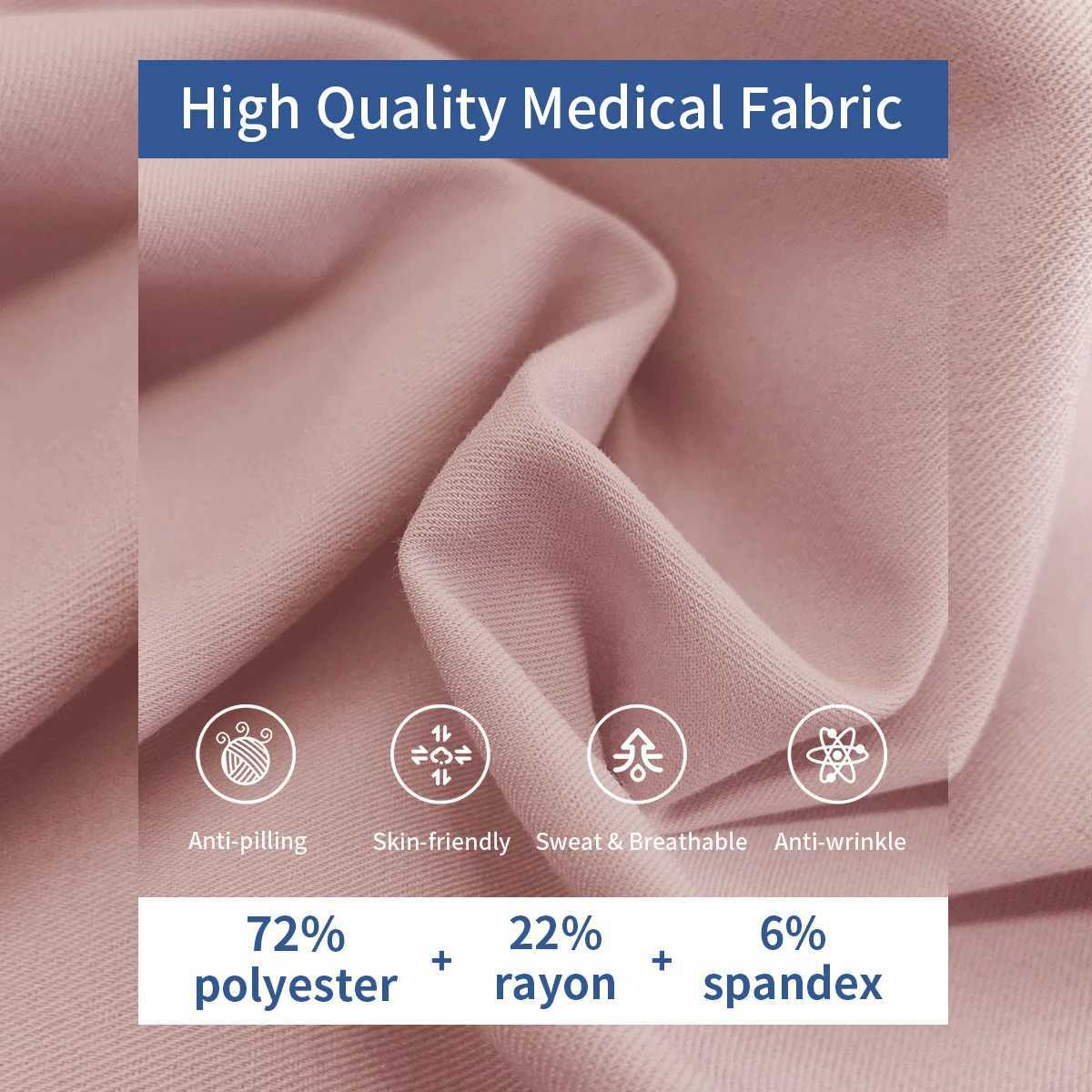 price Hospital detergent set womens pet clinic uniform solid color detergent set surgical gown with multiple pockets and belt X250410