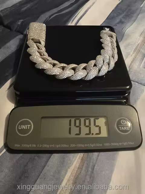 XG Factory Wholesale Price 20 mm Diamond Cuban Bracelet S925 Silver GRA D/VVS Moissanite Bracelets Fine Jewelry Bracelets